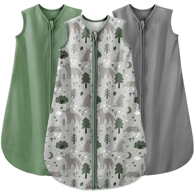 يووفوس كيس نوم للأطفال من Yoofoss بعمر 18-24 شهرًا، بطانية يمكن ارتداؤها 100% من القطن العضوي بسحاب ثنائي الاتجاه، كيس نوم للأطفال الصغار - Image 1